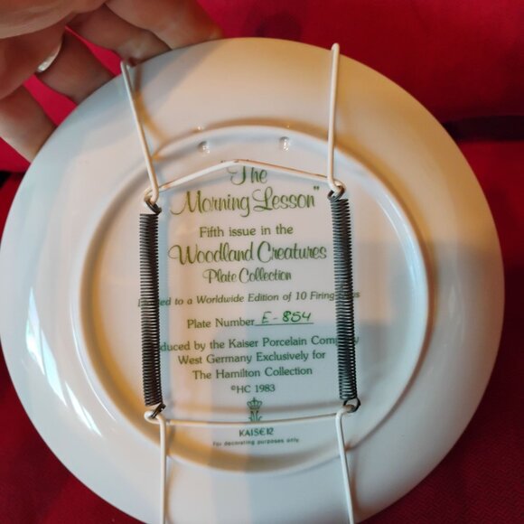 Woodland Creatures Plates Set Of 6 Kaiser For Hamilton Collection #s 2-5, 7, 8 - Picture 10 of 14